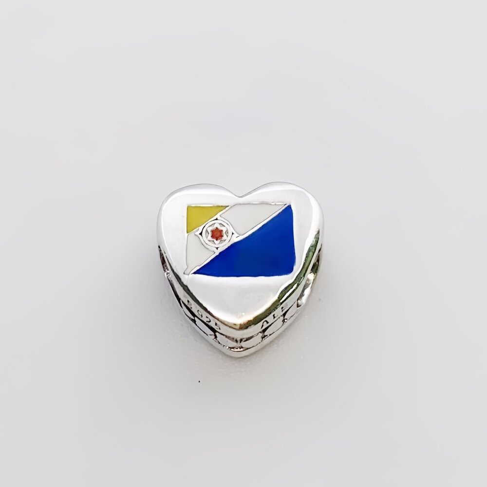 Pandora Bonaire Flag Heart Charm